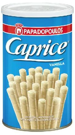 Caprice Vanilla plnené trubičky 115g