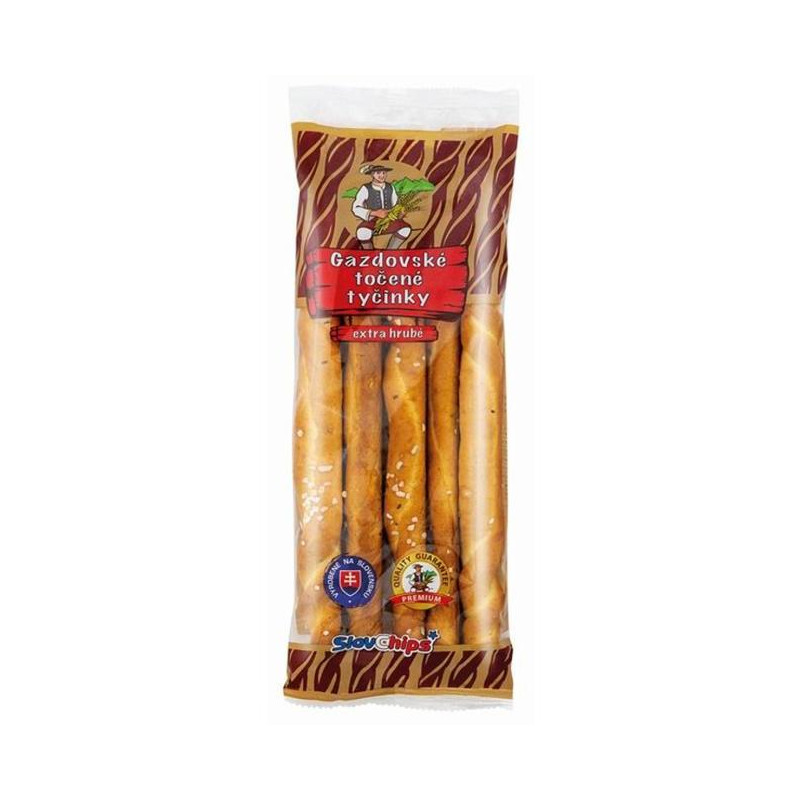 Tyčinky Gazdovské točené extra hrubé sypané soľou 100g