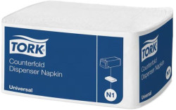 Obrúsky 1-vrstv. TORK Counterfold biele N1, 30x33cm, 300 ks