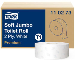 Toaletný papier 2-vrstvový jemný TORK Premium Jumbo biely T1, 6 ks
