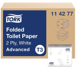 Toaletný papier 2-vrstvový skladaný TORK Advanced T3, 252 ks