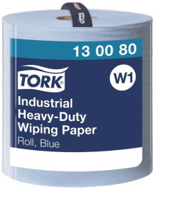 Priemyselné utierky v rolke 3-vrstv. TORK Heavy-Duty modré, 255 m