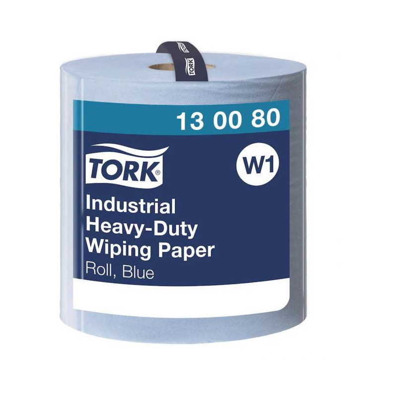 Priemyselné utierky v rolke 3-vrstv. TORK Heavy-Duty modré, 255 m