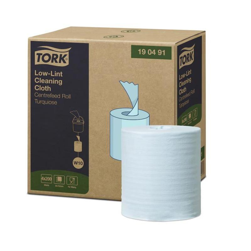 Papierové utierky v rolke 1-vrstv. 60m TORK Low-Lint tyrkysové W10, 4ks