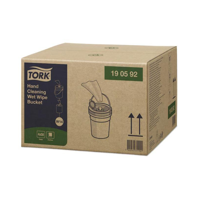 Utierky čistiace vlhčené na ruky Tork vo vedierku W14, 58ks