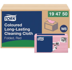 Čistiaca utierka 1-vrstv. TORK Long-Lasting červené W8, 40 ks