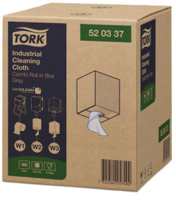 Priemyselné utierky v rolke 1-vrstv. TORK, sivé W2,W3,W1