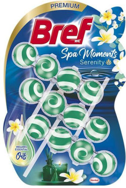Bref WC závesný blok tuhý Wellness Serenity 3x50g
