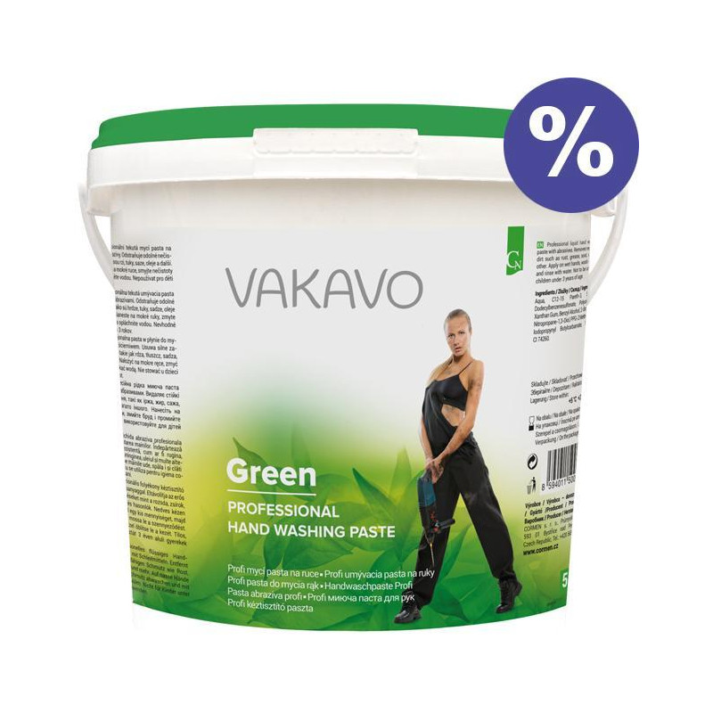 Vakavo Green tekutá umývacia pasta na ruky,5 kg