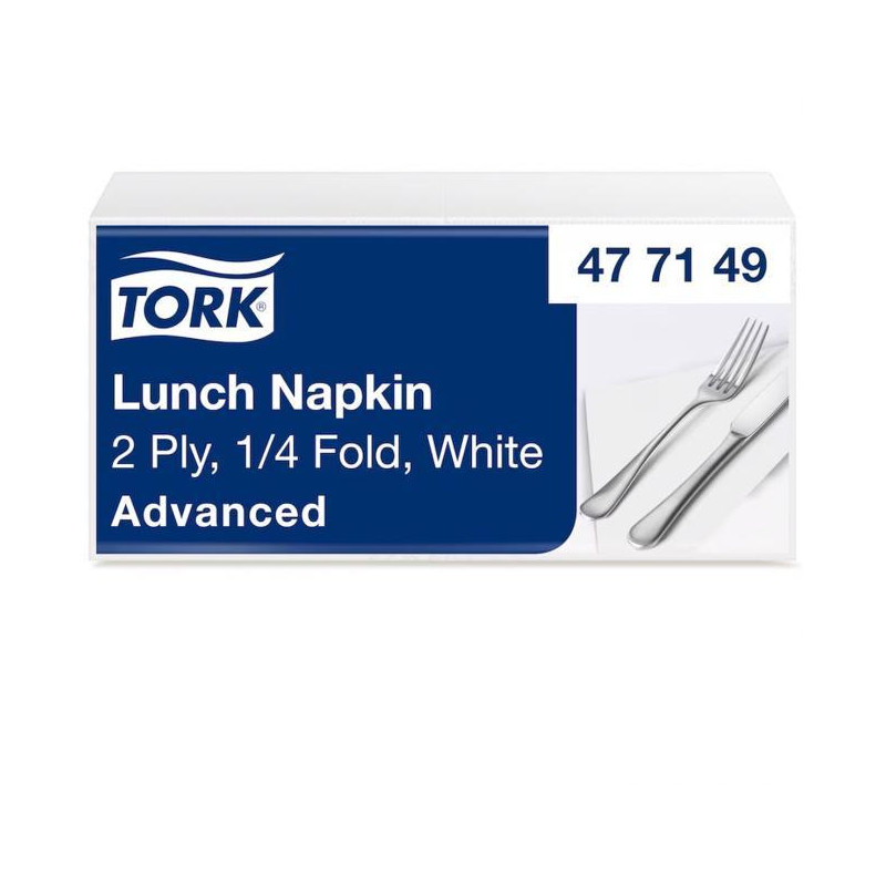 Obrúsky 2-vrstv.TORK Exclusiv 33 x 33 cm, biele, 200 ks