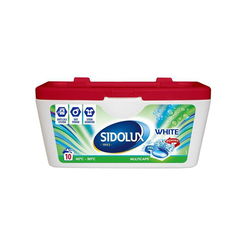 Kapsule na pranie Sidolux multicaps white 10 ks