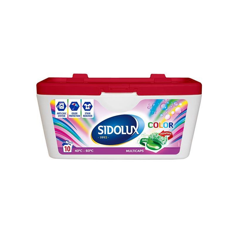 Kapsule na pranie Sidolux multicaps color 10 ks