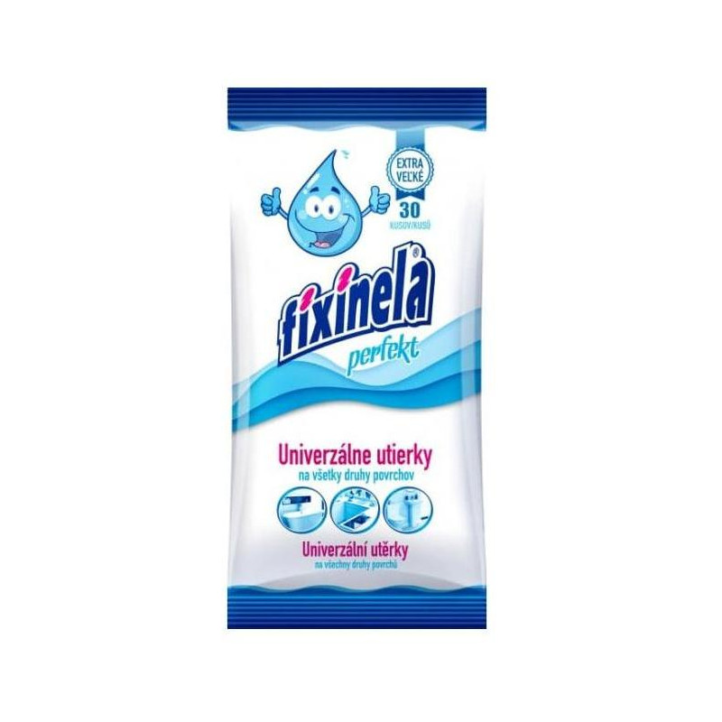 Vlhčené utierky Fixinela perfekt univerzálne, 30 kusov