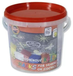 Kriedy chodníkové Koh-I-Noor, vedierko 16 ks, 6 farieb