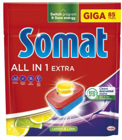 Somat tablety do umývačky riadu AiO Extra GIGA Lemon 85 kusov