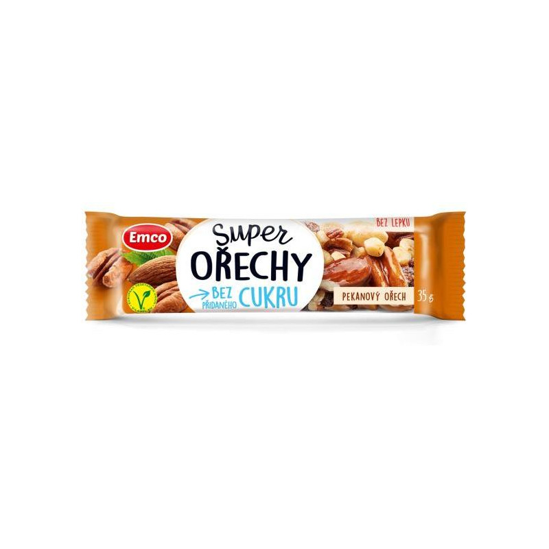 Tyčinka Super orechy pekan VEGAN 35g