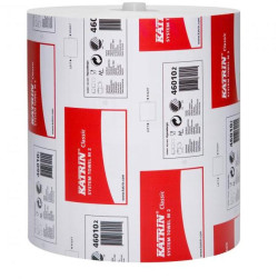 Papierové utierky v rolke 2-vrstvové KATRIN Classic System, návin 150 m, 6 ks