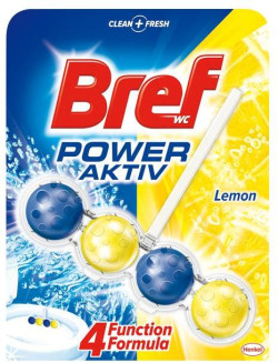 Bref Power Aktiv WC závesný blok tuhý 50 g lemon