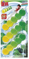 Dr. DEVIL WC závesný blok tuhý 5Ball 2in1 3x35g Natur Fresh