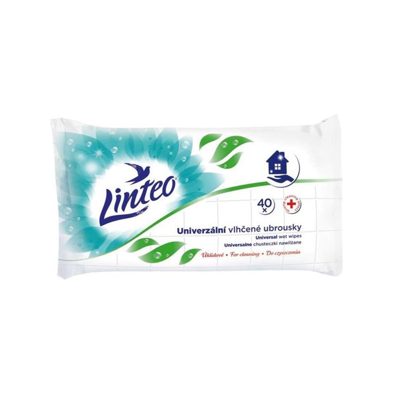 Vlhčené obrúsky LINTEO Satin univerzálne upratovacie, 40 ks