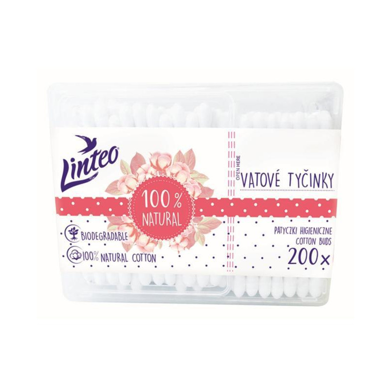 Vatové tyčinky v sáčku, 200 ks