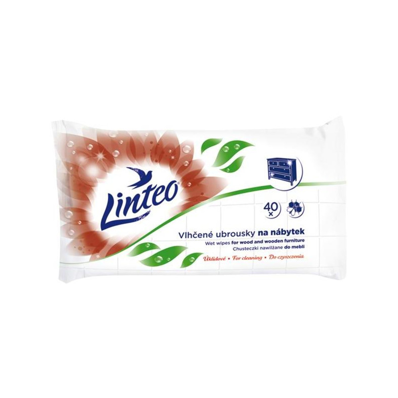 Vlhčené obrúsky LINTEO na nábytok, 40 ks