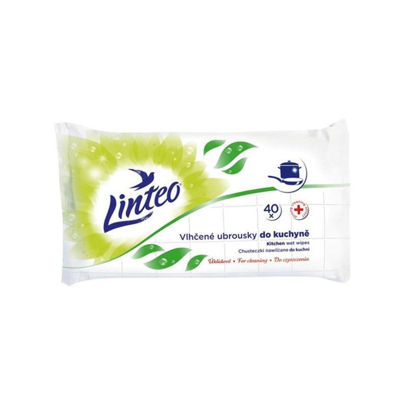 Vlhčené obrúsky LINTEO Satin do kuchyne, 40 ks