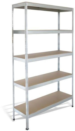 Policový regál s 5 doskovými policami,  š.90 x h.40 x v.180 cm