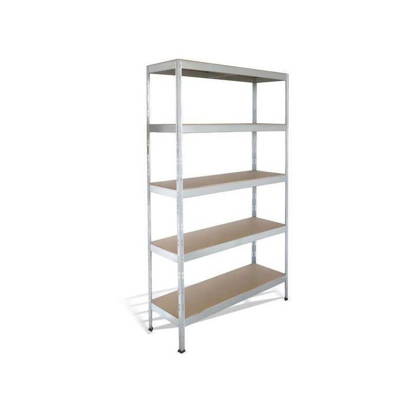 Policový regál s 5 doskovými policami,  š.90 x h.40 x v.180 cm