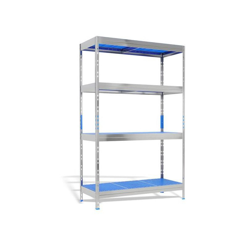 Policový regál so 4 plastovými policami, š.110 x h.50 x v.180 cm