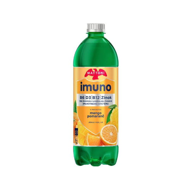 Minerálna voda MATTONI IMUNO jemne perlivá mango,pomaranč 6 x 0,7l