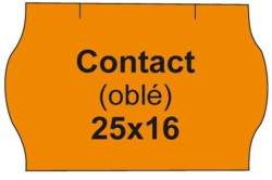 Etikety CONTACT 25x16 oranžové oblé