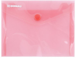 Plastový obal A6 s cvočkom DONAU červený