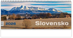 Stolový kalendár stĺpcový 30 x 12 cm - Slovensko 2026