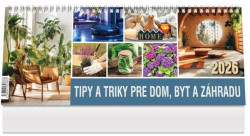Stolový kalendár riadkový 30 x 12 cm - Tipy a triky 2026
