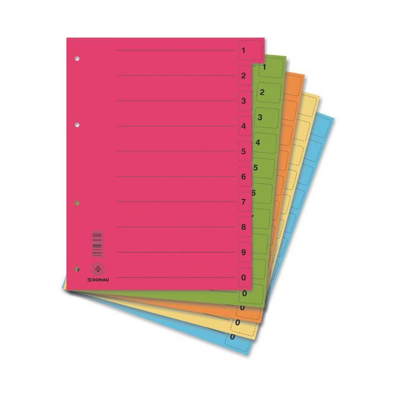 Kartónový rozraďovač DONAU odtrhávací červený