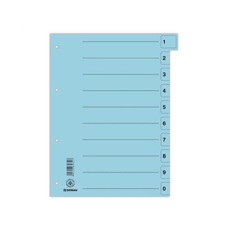 Kartónový rozraďovač DONAU odtrhávací modrý