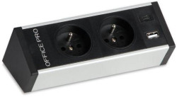 Zásuvkový pevný panel na hranu stola PECZ B 002