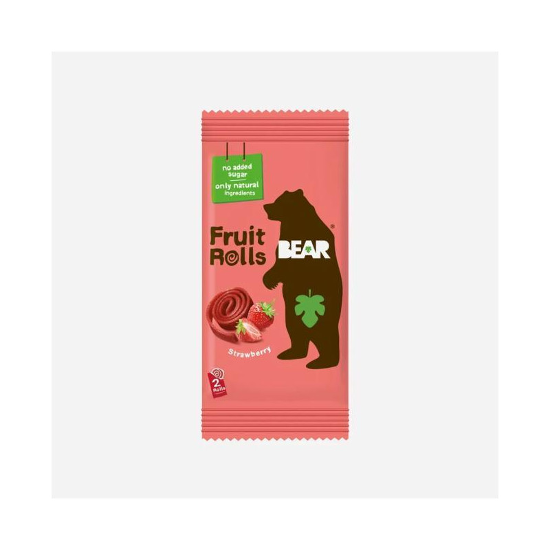 Jahodové ovocné rolky Bear 20g