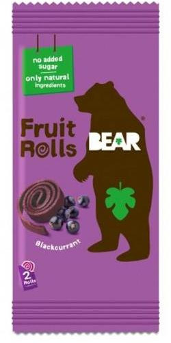 Čierno-ríbezľové ovocné rolky Bear 20g