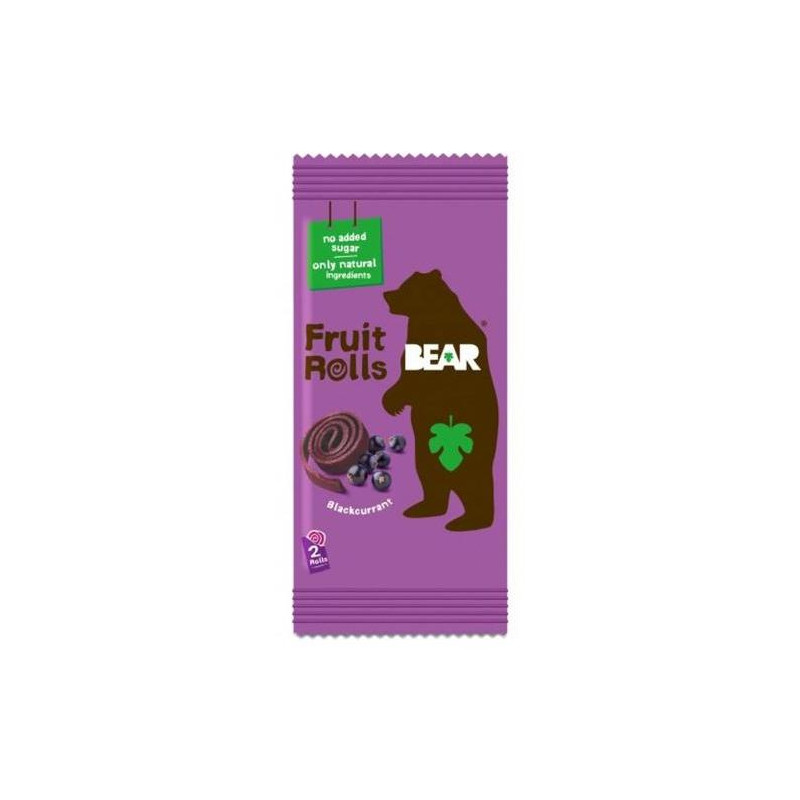 Čierno-ríbezľové ovocné rolky Bear 20g