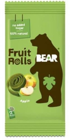 Jablkové ovocné rolky Bear 20g