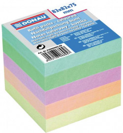 Bloček kocka nelepená, 83x83x75 mm, pastelové farby