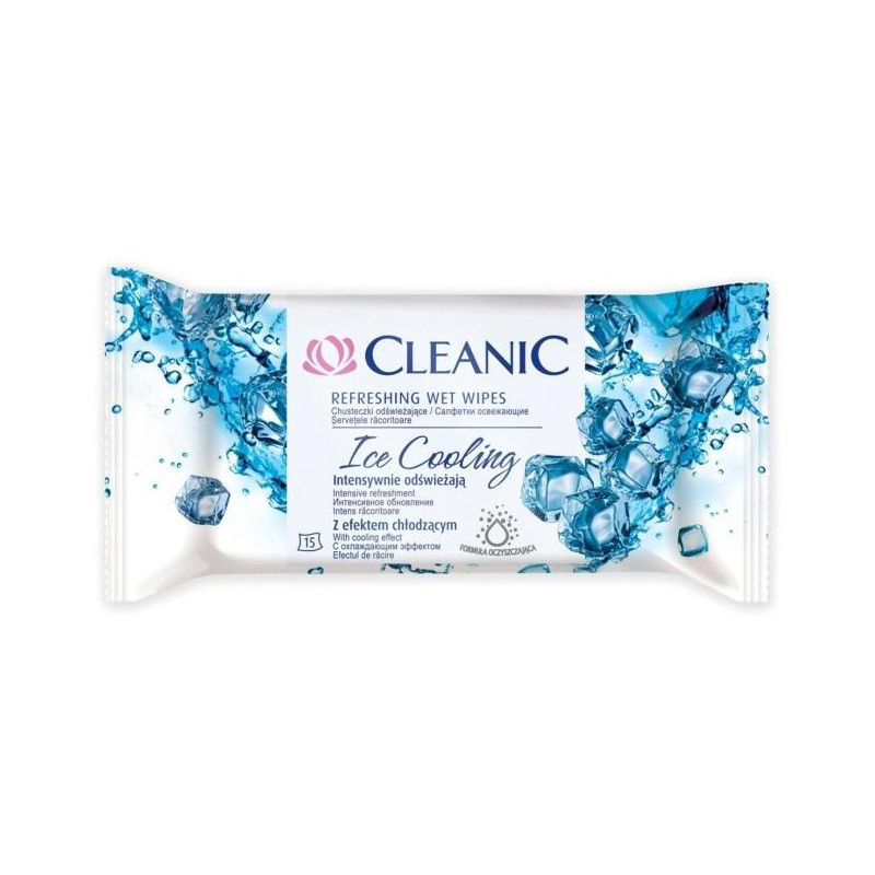 Vlhčené obrúsky Cleanic Cooling 15 ks