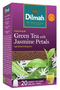 Čaj Dilmah zelený HB s jasmínom 20 x 1,5 g