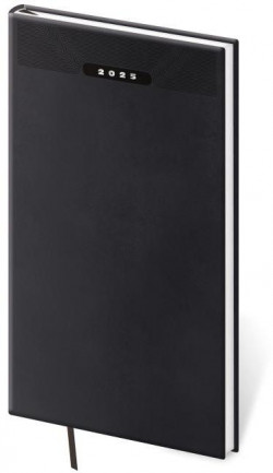 Diár Print classic týždenný vreckový 8x15cm čierny 2025