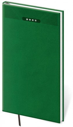 Diár Print classic týždenný vreckový 8x15cm zelený 2025