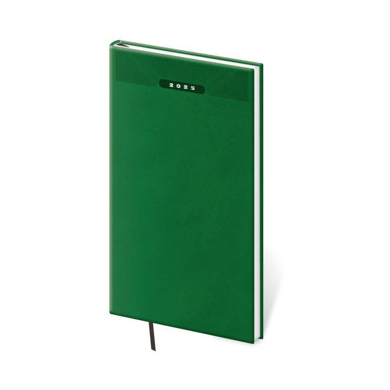 Diár Print classic týždenný vreckový 8x15cm zelený 2025