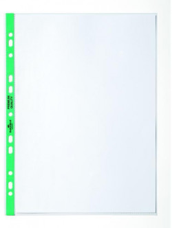 Euroobal DURABLE A4 90mic so zeleným okrajom 100ks