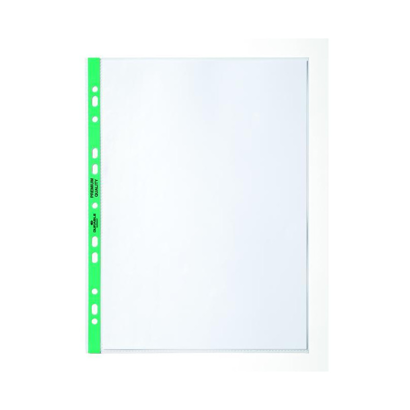 Euroobal DURABLE A4 90mic so zeleným okrajom 100ks